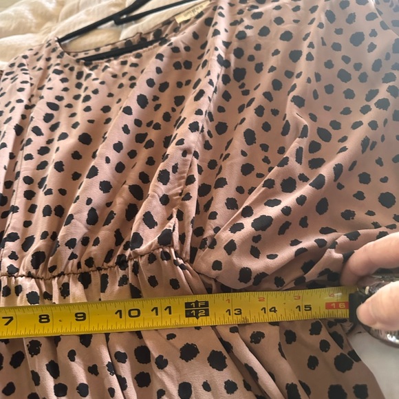 Umgee large dusty‎ pink Dalmatian dress. Worn 1X. Dolman sleeve elastic waist - Picture 10 of 10